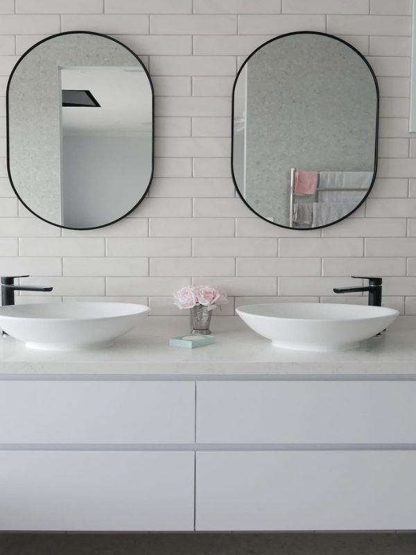 custom painted joinery bathroom