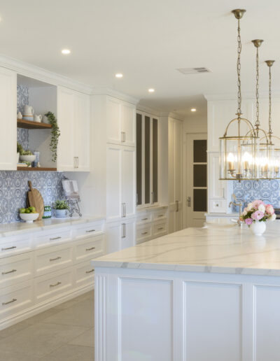 Bespoke hand painted kitchen cabinetry with classic detailing