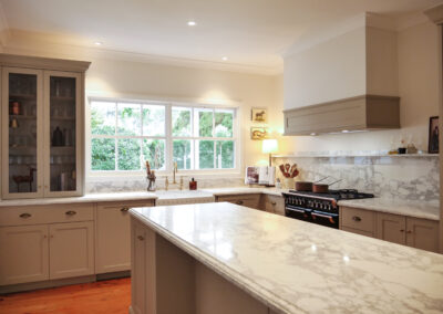 Brush-Painted Traditional Kitchen Cabinets
